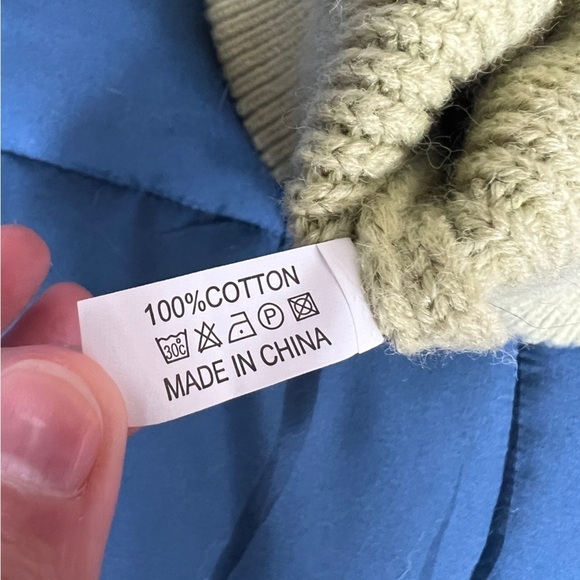 Light Green Smiley Face Beanie | 100% Cotton | Fun & Cozy Vibes - Picture 3 of 3